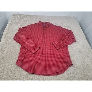 Vintage Men's Polo Ralph Lauren 2XL Red Black Flannel Gingham Plaid Lumberjack